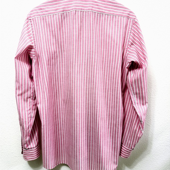 Authentic Vintage Christian Dior Paris Pink Stripe Button Down Shirt